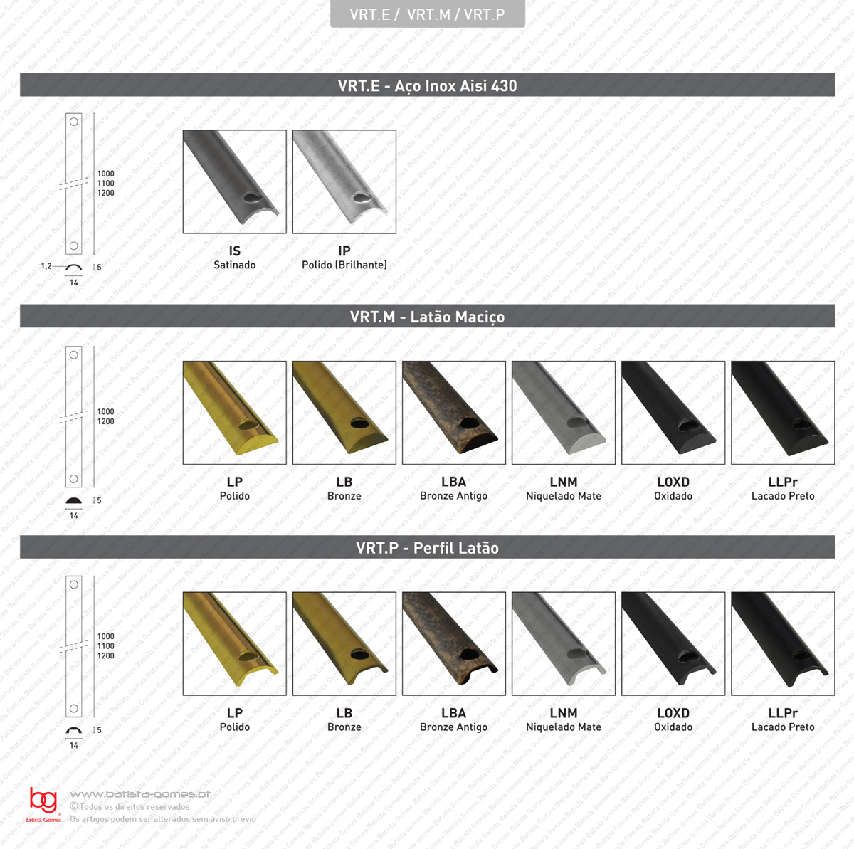 Varetas para cremones de sobrep�r